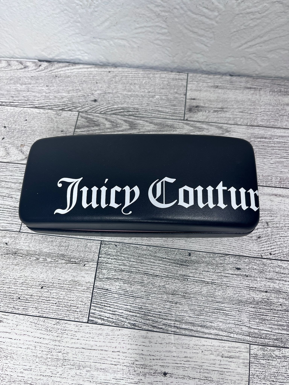 Juicy Couture Black Eyewear Case with White Logo
